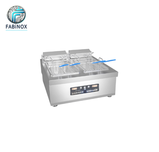 Commercial Countertop Electric Fryer FEC680 – Twin Tanks, Short Feet