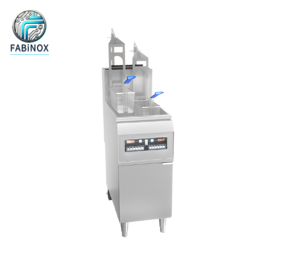 Commercial Floor Standing AutoLift Gas Fryer FFGC3AL – Computer Control, 3-Burner LPG | Fabinox