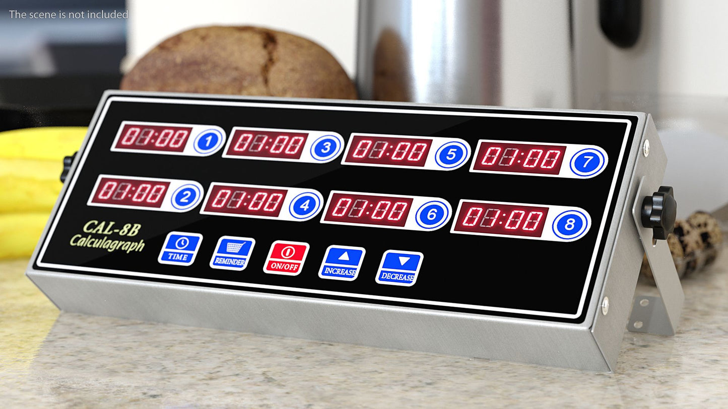 8-Channel Commercial Digital Timer - Advanced Timing Precision for Professional Kitchens